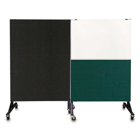 United Visual Products Enclosed Corkboard, 3 Door, 96"x48", 4" Fra, UV3427-GOLD-DBURGU UV3427-GOLD-DBURGU